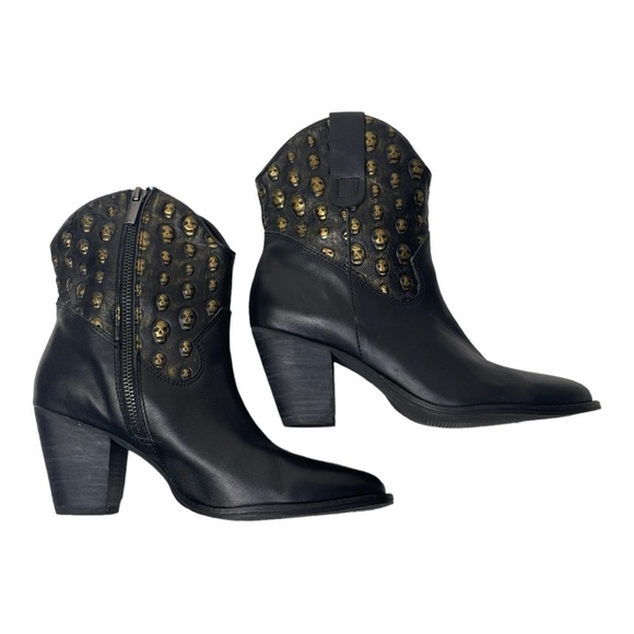 NWOT Modern Vice Women’s Scully Black Leather Ankle Boots - Picture 6 of 13